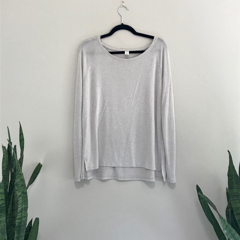 Beige light weight long sleeve.